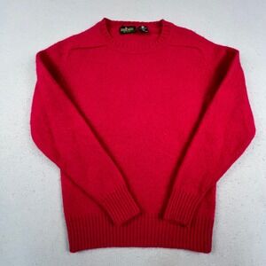 Boundary Waters Sweater Mens Medium Red Wool Crewneck Italy Outdoor Classic